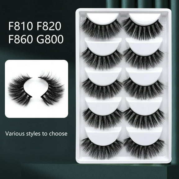 Fyeme False Eyelashes 3D Faux Mink Fur Artificial Handmade Lashes Long-lasting Charming Comfortable Wear Thick Soft Makeup Accessories Fake Lash for Eyelash Extension