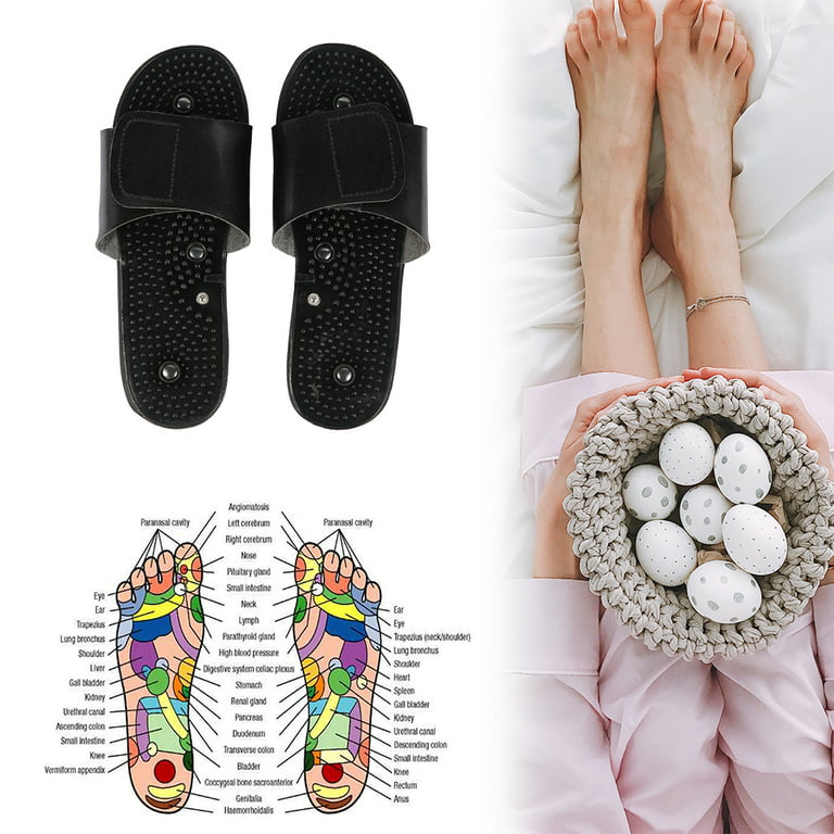Fyeme Foot Massage Slippers,Reflexology Sandals, Stress Relief Relaxation  Gifts For Men Women, Reduce Tension Stiffness Boost Circulation