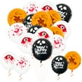 thumbnail image 1 of Fyeme Halloween Balloon, Halloween Decorations Kit, Garland Arch Kit, 12 inch Skull Bat Blood Eyes Blood Hands Pumpkin Head Latex Balloons, Black Orange Yellow Balloons, 1 of 6
