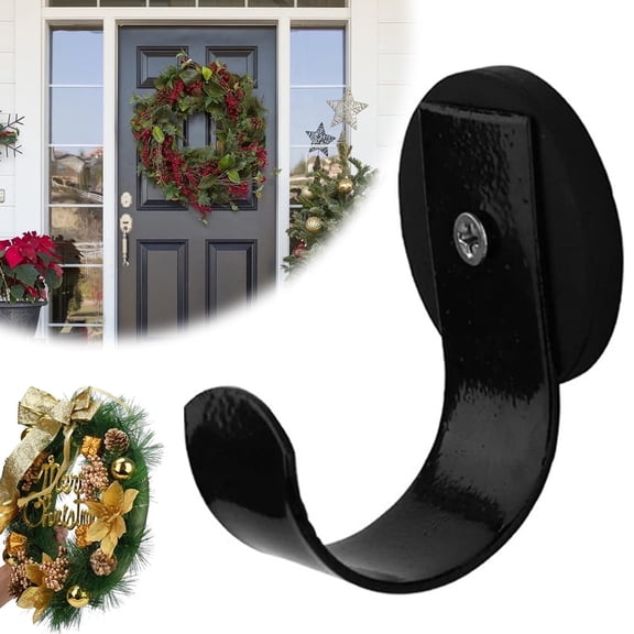 Fyeme Wreath Hanger Hooks For Metal Doors And Surfaces, Indoor Or Outdoor Duty For Decorations