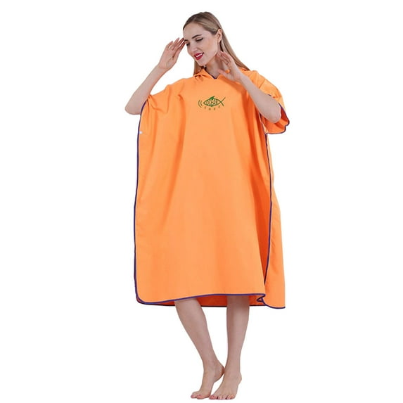 Fyeme Microfiber Adult Quick-drying Bathrobe, Bath Towel Hooded Adult Water-absorbing Quick-drying Cape, Men and Women Swimming Bathrobes, Travel Quick-drying Beach Clothes