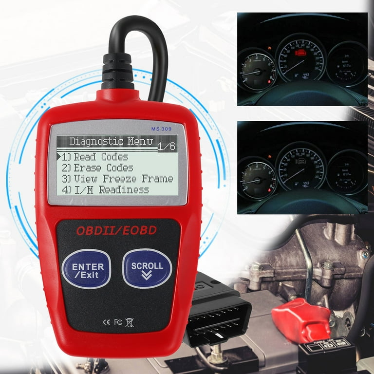 TSV OBD2 Code Readers and Scan Tools Enhanced Car Engine Fault Code OBD  Reader Diagnostic Scanner Tool for All OBDII/EOBD Protocol Cars