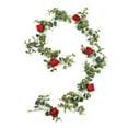 thumbnail image 1 of Fyeme Simulation Eucalyptus Flower Vine Leaves 6.6 Feet 10 Roses Wedding Background Wall Decoration Halloween Christmas Flower Vin, 1 of 10