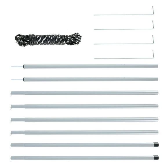 Fyeme Tent Poles Tarp Shelter Support Rod Iron Telescoping Canopy Poles Set Adjustable Awning Tarpaulin Support Upright Porch Pole for Beach Shelter, Outdoor Camping Tent, Sunshade