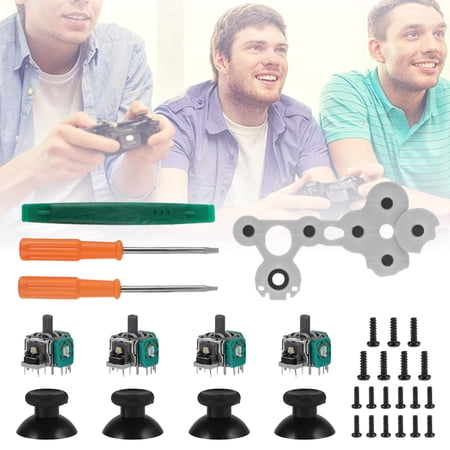 Fyeme Thumb Caps,3D Analog Joystick Thumb Caps Replacement for Xbox One Controller Screwdriver Repair Kit