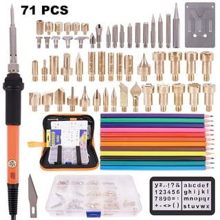 Uarter 113-Piece Wood Burning Kit Includes Soldering and is Designed for  DIY Creativity, Pyrography, Embossing, Carving, and Soldering