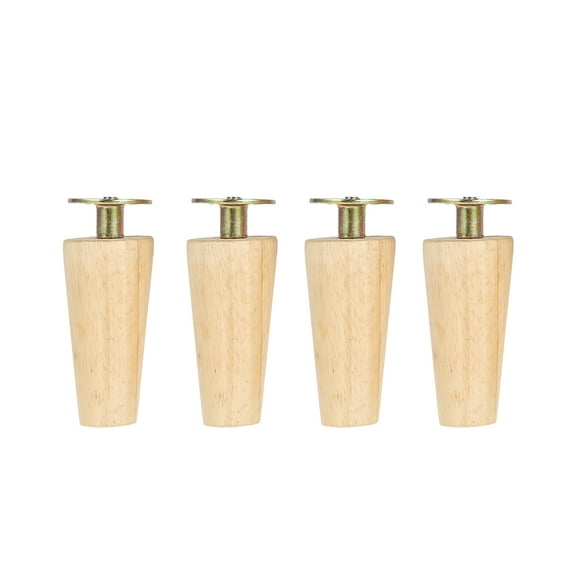Fyeme Wooden Table Legs, Wood Furniture Leg, Wooden Sofa Feet, Wood Tapered Furniture Feet with Screws for Couch Sofa Bed Cabinet Ottoman Set of 4
