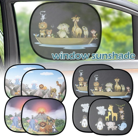 Fyeme baby car sun shade Cute Creative Car Sunshade Self-adhesive UV Protection Visor for Rear/Side Window Vehicle Heat Shield