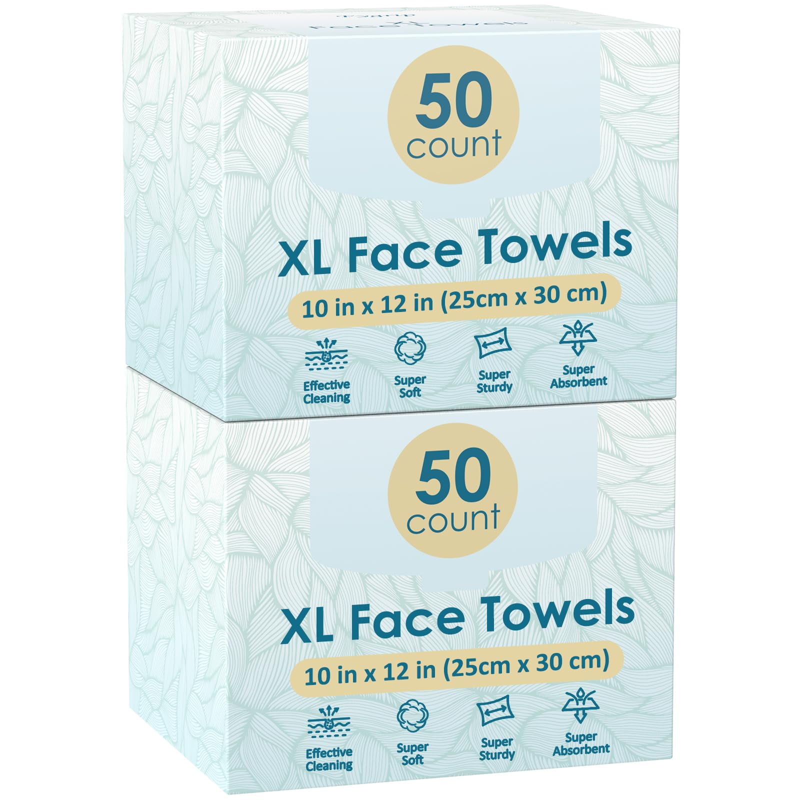 Fygrip 100 Count XL DHF10 Disposable Face Towels 10” x 12”, 100 USDA