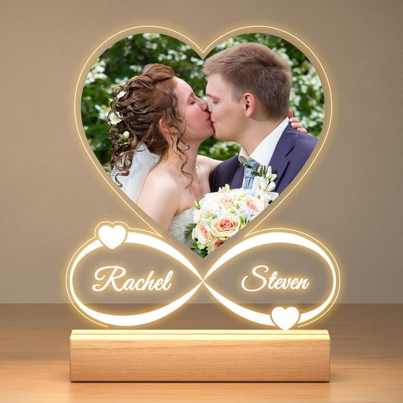 Fykuq Custom Picture Frames, Customized Photo Frame, Personalized Anniversary Wedding Gifts for Women Men