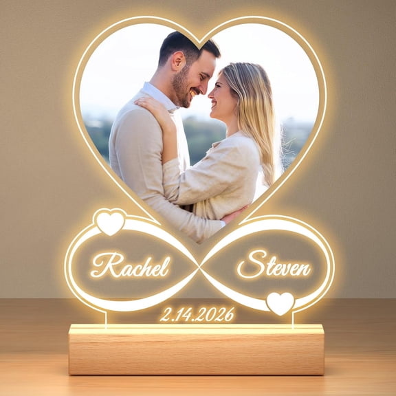 Fykuq Personalized Picture Frame, Customized Photo Frame, Personalized Anniversary Couple Gifts for Women Men