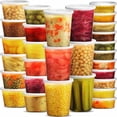 thumbnail image 1 of Deli Containers with Lids [48 Set] 8-16-32 oz, Food Storage Containers with Lids, Soup Containers for Restaurant, Stackable Plastic Containers, Meal Prep Containers, Leakproof, Freezer/Dishwasher, 1 of 8