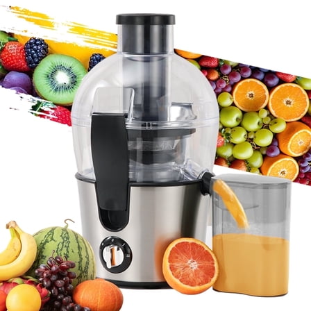 Fylivore Juicer Machine , 800W Wide 2.75”Feed Chute Juice Extractor Easy to Clean, Anti-Drip, Stainless Steel BPA-Free