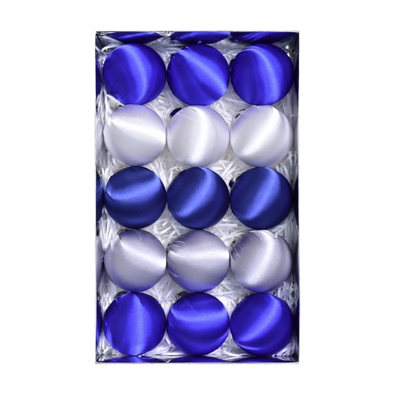 Fymall 15pcs Satin Fabric Christmas Ball Ornament Gift Box, 3.2 Inch Shatterproof Hanging Decor Balls