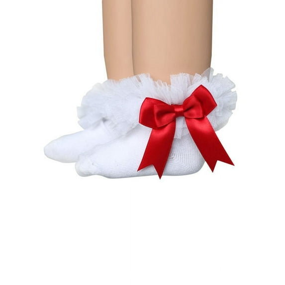 Fymall Baby Girl Princess Ruffle Lace Bow-knot Cotton Ankle Socks