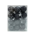 thumbnail image 1 of Fymall Black Solid Print Plastic Christmas Bauble Hanging Ball Ornaments, 24 Count (1.18"), 1 of 2