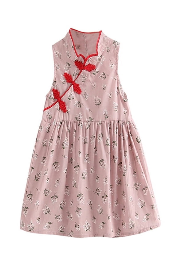 Kids Baby Girls Dress Chinese Style Vintage Cheongsam Dresses Qipao