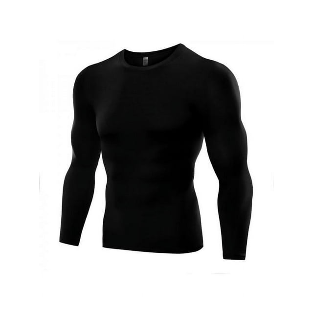 Fymall Men Long Sleeve Tight Quick Dry T-shirt Compression Tops ...