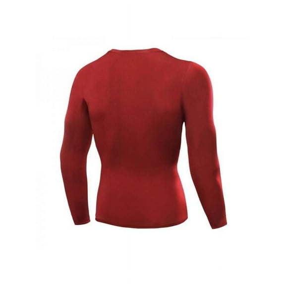 Fymall Men Long Sleeve Tight Quick Dry T-shirt Compression Tops