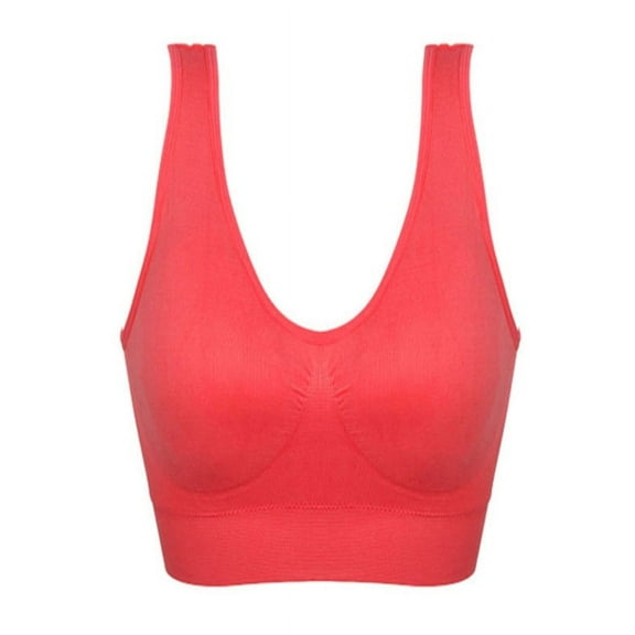 Fymall Women's Stretch Workout Crop Top Fitness Yoga Gym Sports Bra Vest