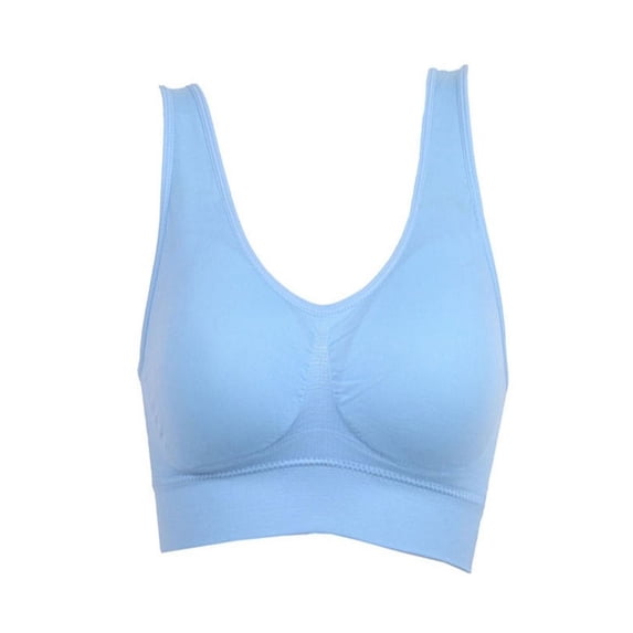 Fymall Women's Stretch Workout Crop Top Fitness Yoga Gym Sports Bra Vest