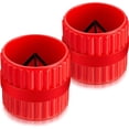thumbnail image 1 of Fymlhomi 2 Pieces Inner-Outer Reamer Pipe and Tube Deburring Reamer Tubing Chamfer Tool for PVC PPR Copper Brass Aluminum Pipes (Red), 1 of 5