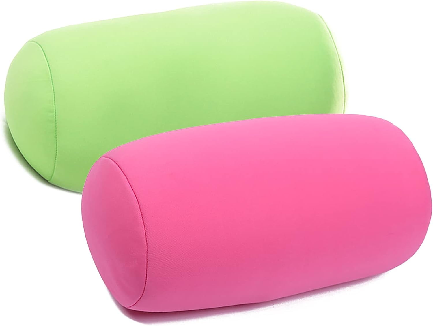 Fymlhomi 2Pcs Microbead Neck Roll Pillow, Neck or Back Support Tube