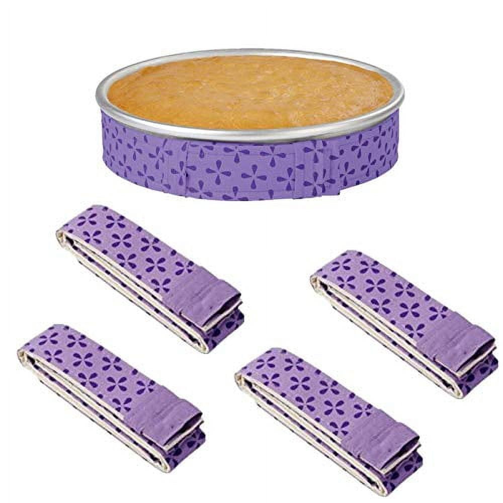Fymlhomi 4 Pcs Cake Pan Protective Strap, Bake Even Strip, Cake Pan