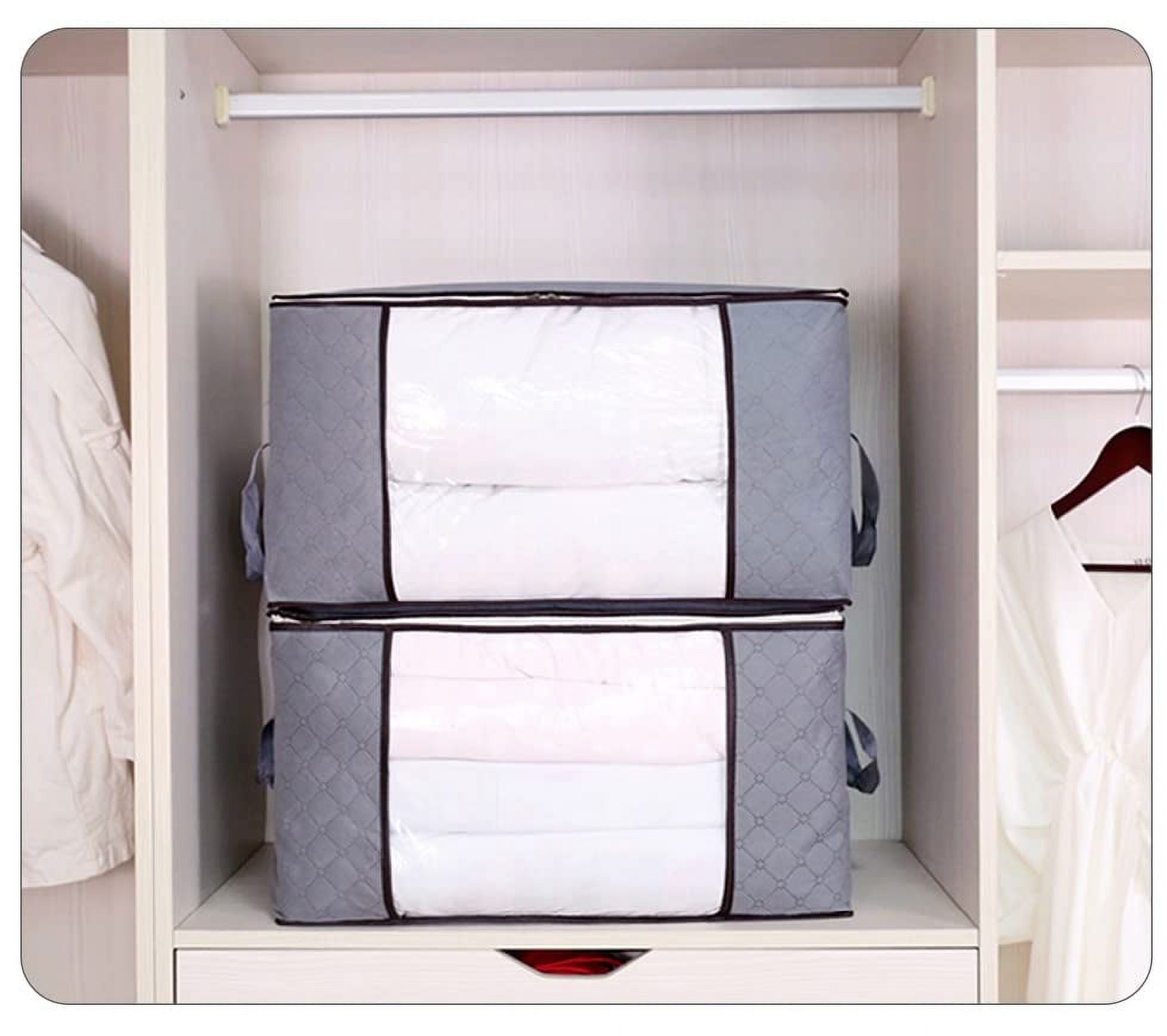 Fymlhomi 98.7L Quilt storage bag with Zipper, Jumbo Zippered Storage Bag, Large Capacity Clothes