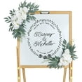 thumbnail image 1 of Fymlhomi Artificial Flower Swag Set of 2 Wedding Welcome Sign Decorations Wedding Arch White Rose Flowers Garland for Ceremony Reception Backdrop Floral Arrangement, 1 of 5