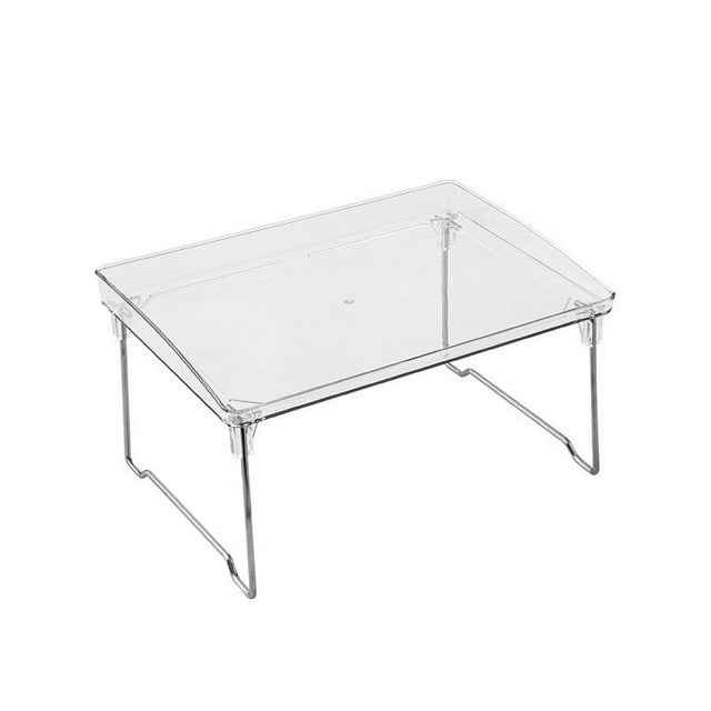 Fymlhomi Clear Acrylic Shelf Foldable Kitchen Counter Shelf