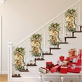 thumbnail image 1 of Fymlhomi Cordless Prelit Stairs Artificial Christmas Garland Lights LED Wreath Prelit Stairway Swag Trim Garland Lights Up Christmas Decoration, A-red, One Size, (hot sales today), 1 of 5