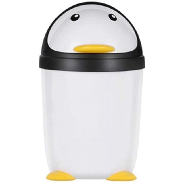 Fymlhomi Garbage Can Home Penguin Trash Can Cute Girl Creative Bedroom ...