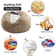 thumbnail image 1 of Fymlhomi Giant Bean Bag Cover (No Filler) 7ft 6ft 5ft Bean Bag Chair, Washable Jumbo Bean Bag Sofa Sack Chair Large Lounger Faux Fur Cover for Dorm Family Room - Color:KAR-kee, 6FT（150 * 75cm）, 1 of 5