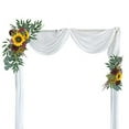 thumbnail image 1 of Fymlhomi Sunflower Wedding Arch Flowers Kit Artificial Burgundy Rose Flower Swag with Eucalyptus Willow Leaves Floral Arrangements for Wedding Backdrop Ceremony and Reception Decor, 1 of 5