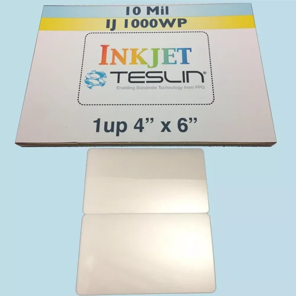 Fyna -10 Id Card Kit Inkjet - Includes 1Up Perforated Teslin & 7Mil Butterfly Pouches