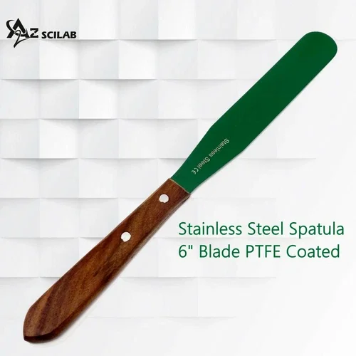 Fyna -6'' Ptfe Coated Non-Stick Blades, Lab Spatula Ergonomic Handle,Laboratory Tools