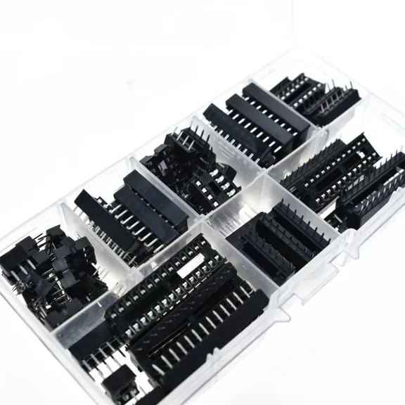 Fyna -66Pcs/Lot Dip Ic Sockets Adapter Solder Type Socket Kit 6,8,14,16,18,20,24,28Pin