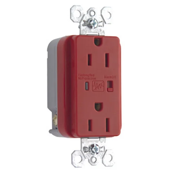Fyna -Pass Seymour Specification Grade Surge Protective Duplex Receptacle Red Led Indi