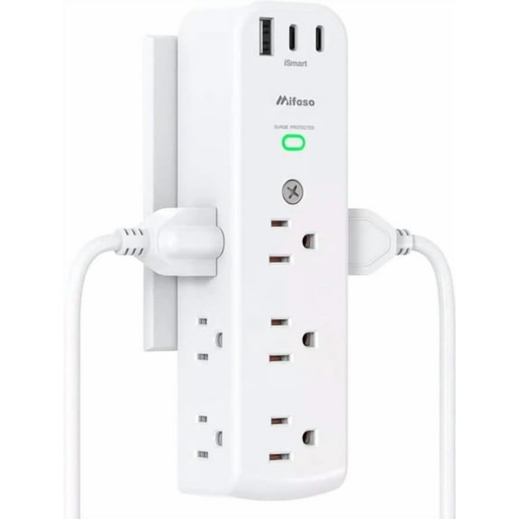 Fyna -Surge Protector Outlet Extender, 9 Ac Multi Plug Outlet With 3 Usb Ports (2 Usb