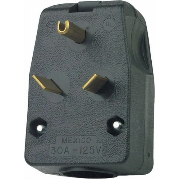 Fyna -Thermoplastic Angle Ground/Straight Blade Plug Tt-30P 14-6 Awg 2 Pole 3 Wire