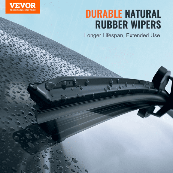 Fyna -Vevor 21" Rubber Wiper Blades, 53 Cm Universal Replacement Wind Shield Wiper