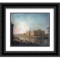 thumbnail image 1 of Fyodor Alekseyev 2x Matted 24x20 Black Ornate Framed Art Print 'View onto St. Michael's Castle in St. Petersburg from the Fontanka Side', 1 of 2