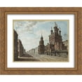 thumbnail image 1 of Fyodor Alekseyev 2x Matted 24x20 Gold Ornate Framed Art Print 'Church of Nikola the Big Cross on Ilyinka', 1 of 2