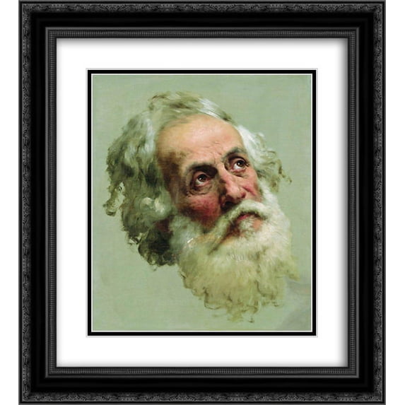 Fyodor Bronnikov 2x Matted 20x24 Black Ornate Framed Art Print 'The head of the Apostle Peter'
