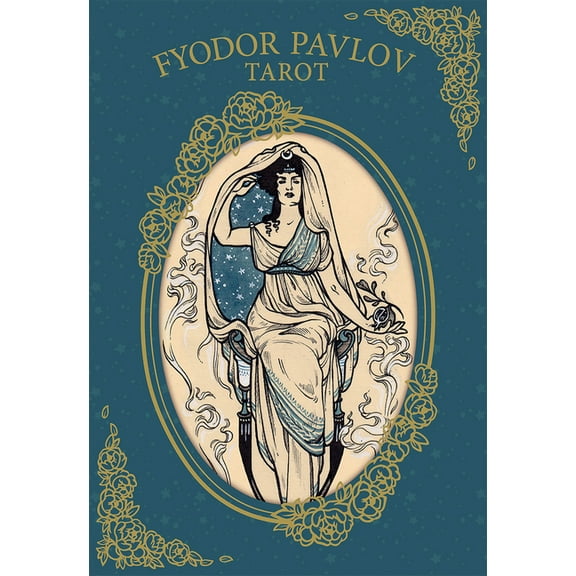 Fyodor Pavlov Tarot: Inclusive, Hand-Painted 78-Card Deck with Gold Gilt Edges & Linen Finish - Includes 172-Page Ha, (Hardcover)