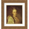 thumbnail image 1 of Fyodor Rokotov 2x Matted 20x24 Gold Ornate Framed Art Print 'Portrait of V.A.Obreskova', 1 of 2
