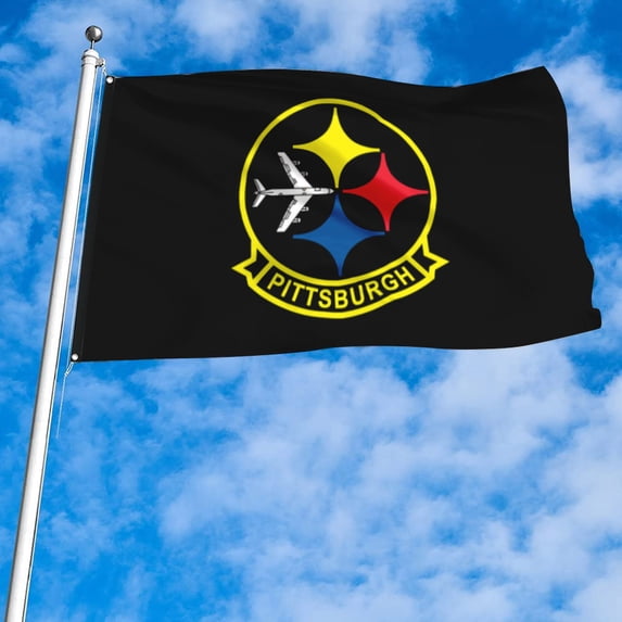 Fyon US Military Air Force Pittsburgh Flag banner with Grommets Man cave Decor 3x5Feet
