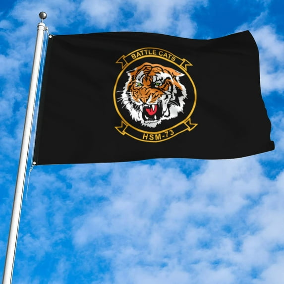 Fyon US Military Navy Battle Cats HSM-73 Flag banner with Grommets Man cave Decor 3x5Feet