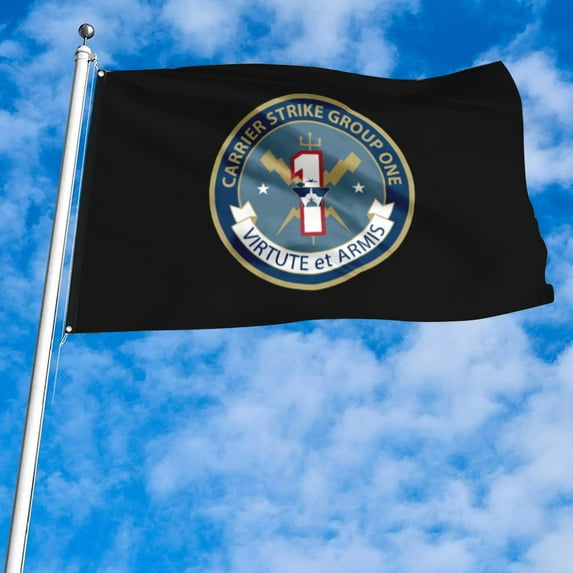 Fyon US Military Navy Carrier Strike Group1 Flag banner with Grommets Man cave Decor 3x5Feet
